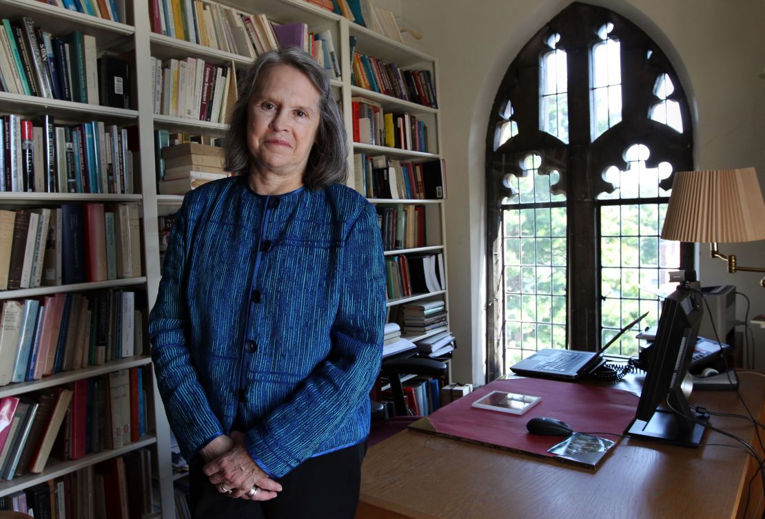 Karen King in her office at Harvard Divinity School. 