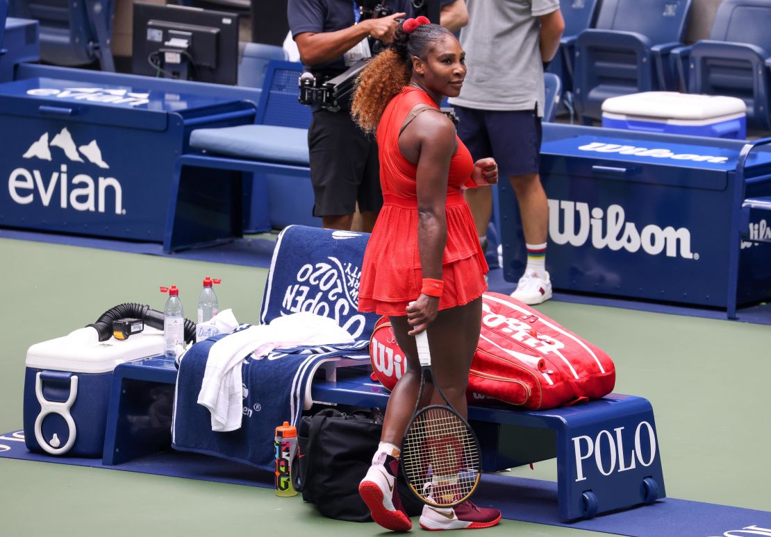 Serena Williams won her match at the US Open on Wednesday to reach the semifinals. 