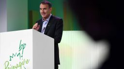 BP CEO Bernard Looney, speaking in February 2020, when he declared the company's intentions to achieve "net zero" carbon emissions by 2050. 