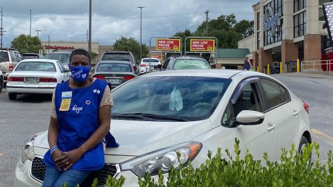 Williams has a new home but still has the same car where she once lived, outside of the Nashville Kroger store.