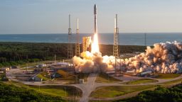 A United Launch Alliance Atlas V 541 rocket lifts off from Space Launch Complex 41 at Cape Canaveral Air Force Station in Florida on July 30, 2020, at 7:50 a.m. EDT, carrying NASA's Mars Perseverance rover and Ingenuity helicopter. The rover is part of NASA's Mars Exploration Program, a long-term effort of robotic exploration of the Red Planet. The rover's seven instruments will search for habitable conditions in the ancient past and signs of past microbial life on Mars. The Launch Services Program at Kennedy is responsible for launch management.