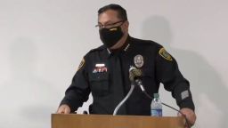 Houston Police Chief Art Acevedo speaks about the officer-involved shooting of Nicolas Chavez in April during a press conference on Thursday, September 10.