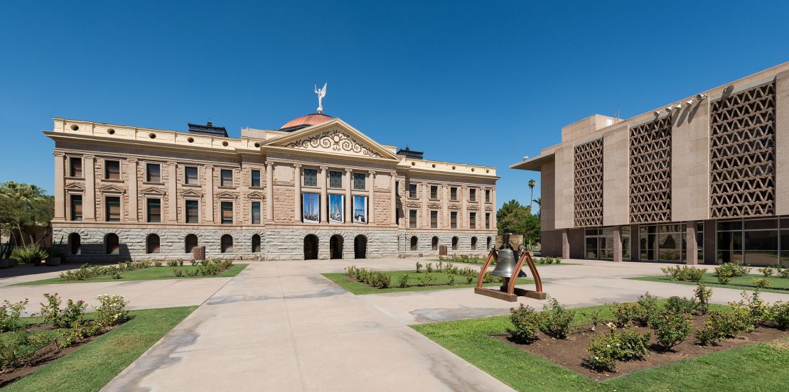Arizona, whose State Capitol building and House of Representatives are pictured here, uses census population data to distribute state tax revenues.