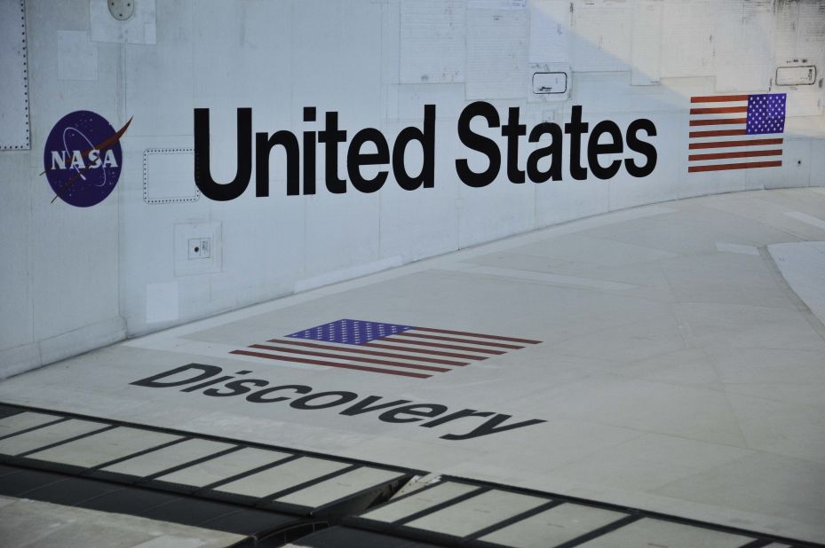 Helvetica is used by many official government bodies, including NASA. It's seen here on one of the agency's space shuttles. 