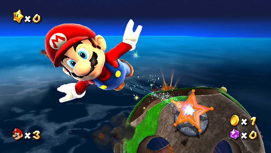Mario travels through space in "Super Mario Galaxy."