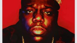 The Notorious B.I.G. wearing his "K.O.N.Y. (King of New York)" crown that is set to be auctioned off as part of Sotheby's hip hop sale 