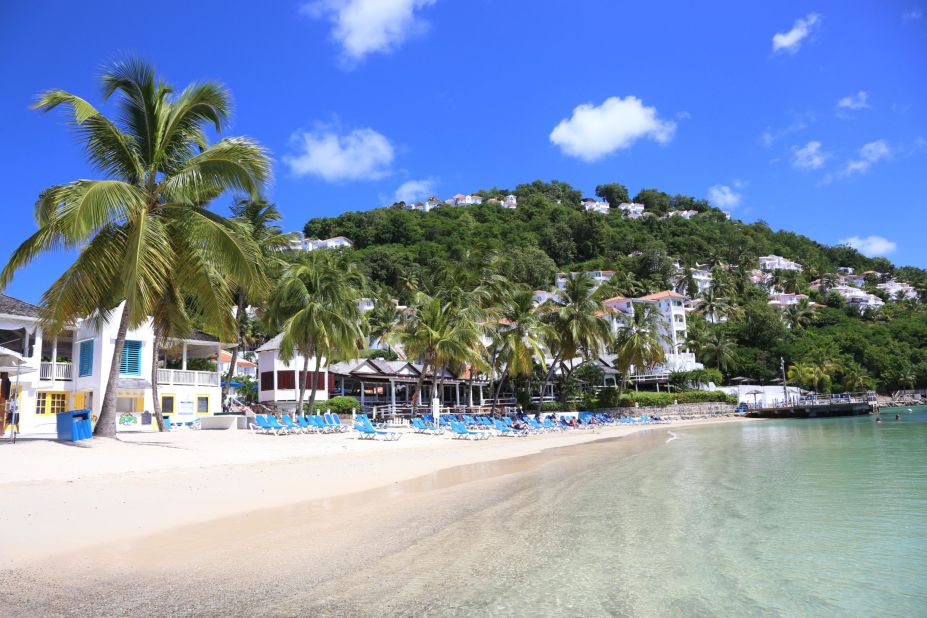 <strong>Windjammer Landing Villa Beach Resort:</strong> Windjammer Landing in St. Lucia has six swimming pools, plus a 1,500 foot crescent of beach.