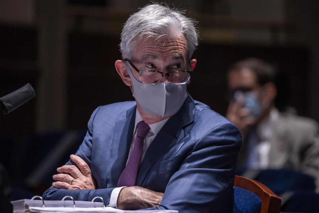 Federal Reserve Chair Jerome H. Powell testifies before the House Financial Services Committee on June 30, 2020.