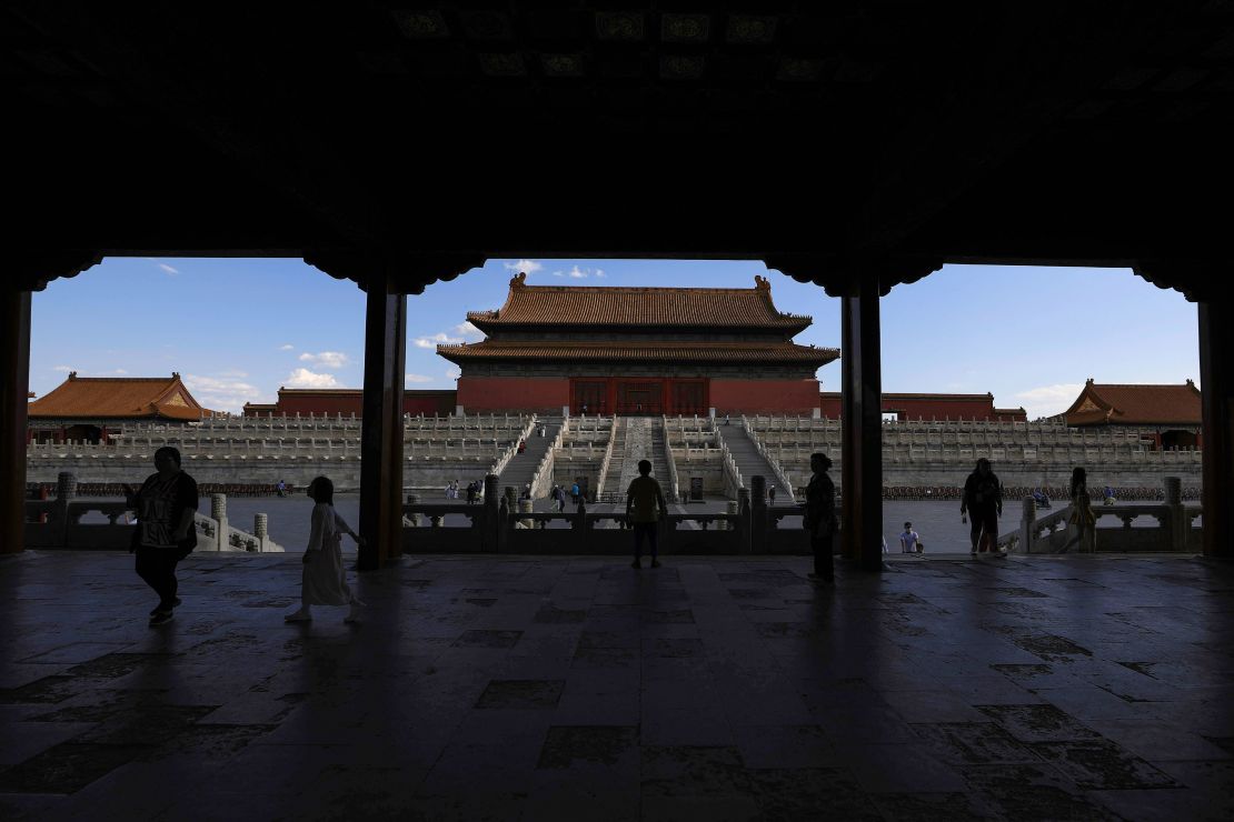 Visitors at the Forbidden City, now a major tourist destination, pictured in May 2020.