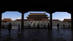 This photo taken on May 26, 2020 shows people visiting the Forbidden City in Beijing as people slowly visit locations following restrictions in place due to the COVID-19 coronavirus outbreak. (Photo by STR / AFP) / China OUT (Photo by STR/AFP via Getty Images)