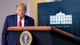 President Donald Trump arrives to speak at a news conference at the White House in Washington, Thursday, Sept. 10, 2020. 