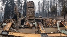 September 10, 2020, California, USA: The Camp Okizu chimneys stand on Thursday, Sept. 10, 2020, after the summer camp for children with cancer was burned by the Bear Fire. (Credit Image: © Alie Skowronski/Sacramento Bee via ZUMA Wire)