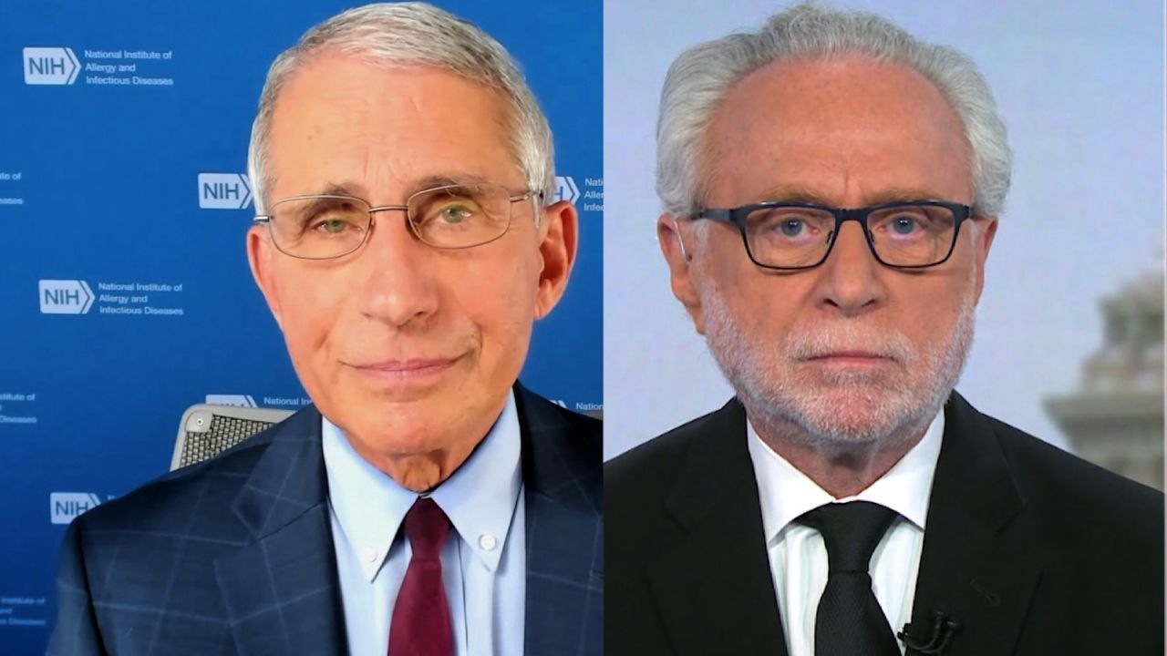 Wolf Blitzer Anthony Fauci split