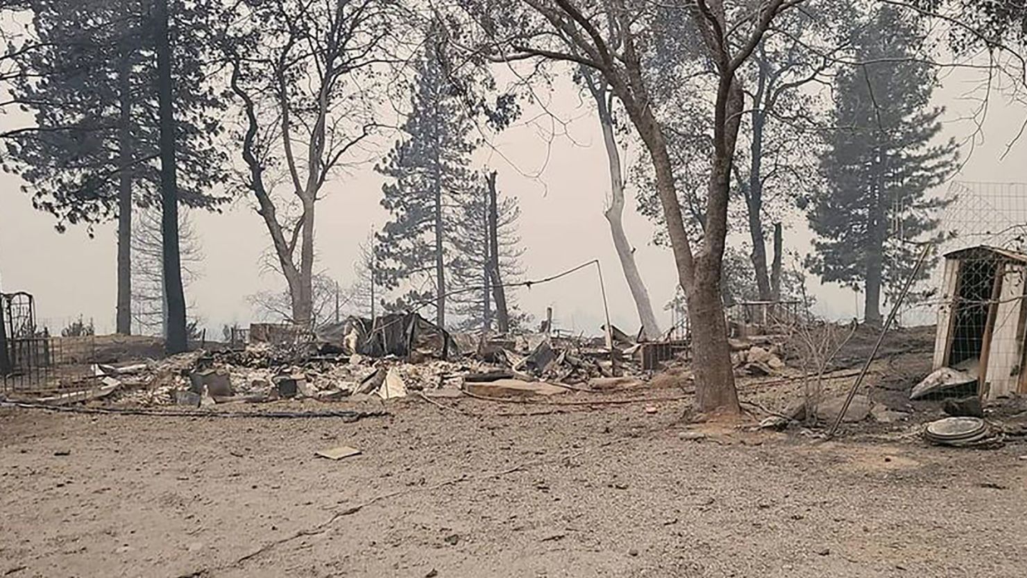 Brad and Kelly Thomas lost almost everything when the fire ripped through Berry Creek, California, and destroyed their home, heavy equipment and other property.