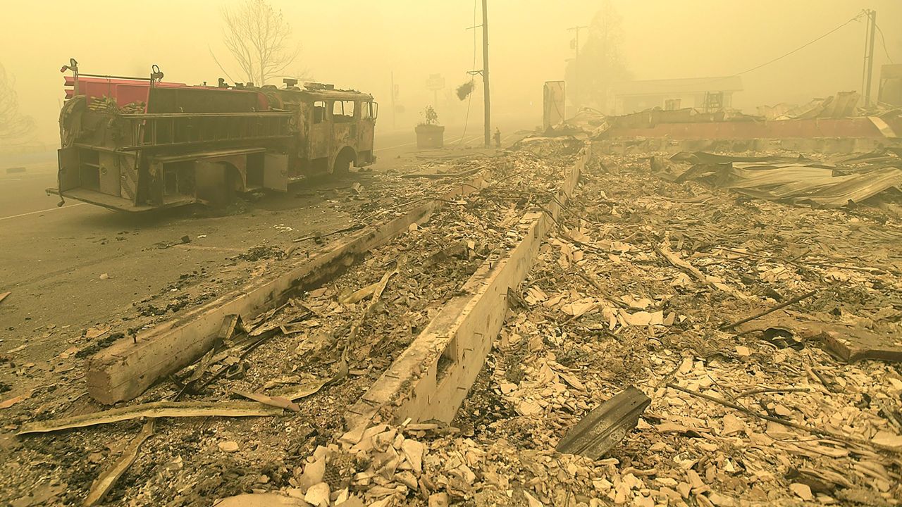 Smoke fills the air in Detroit, Oregon, Friday, September 11, 2020.
