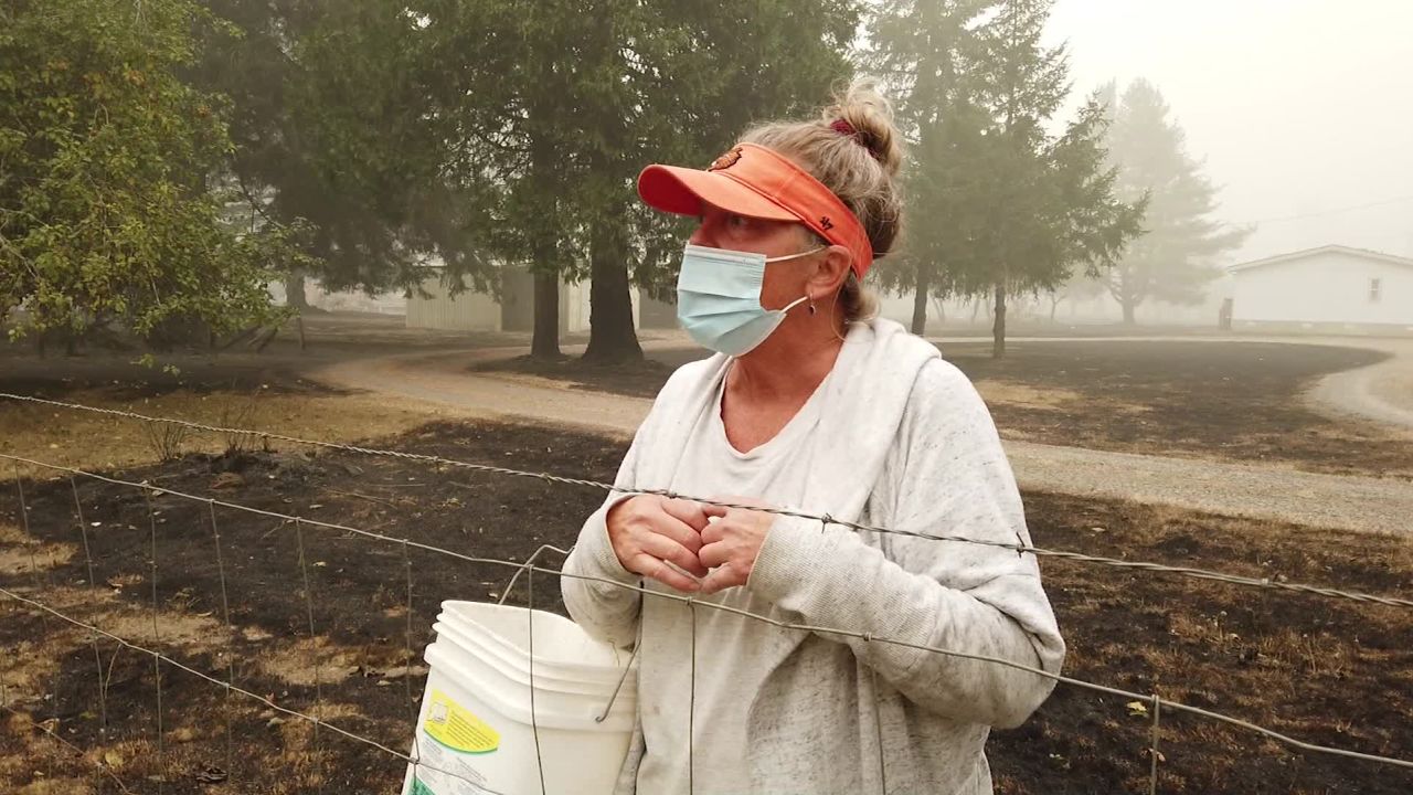 Marion County resident Patti Candell  returned to her home in an evacuation zone.