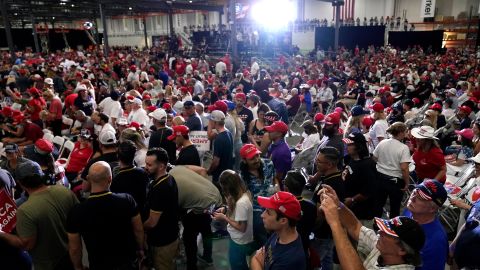 Supporters wait for Trump to speak Sept. 13 in Henderson, Nevada.