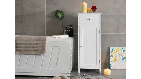 Vasagle Bathroom Floor Cabinet With Drawer and Adjustable Shelf