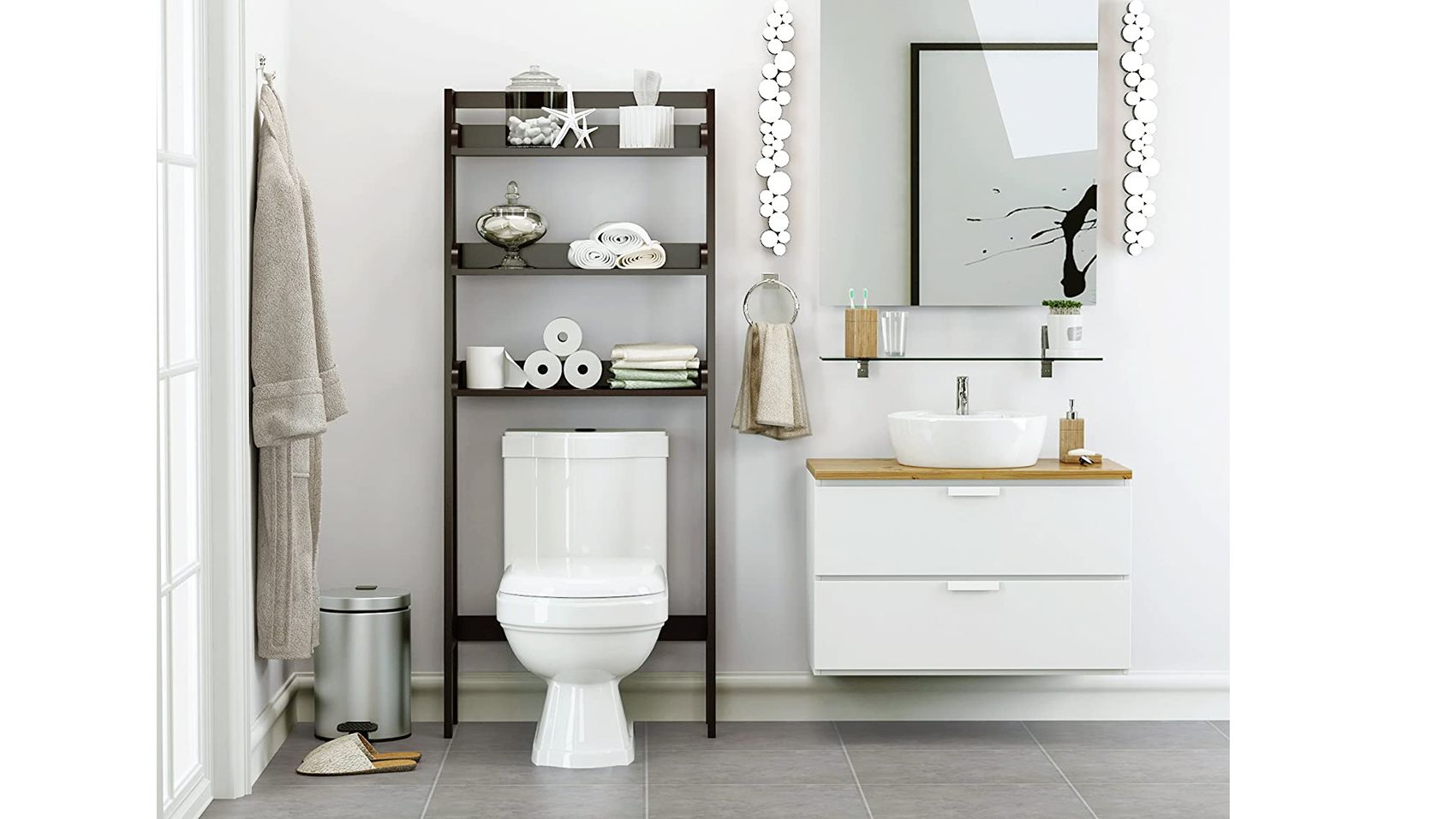 Small Bathroom Storage Ideas Cnn, Over The Toilet Shelving System