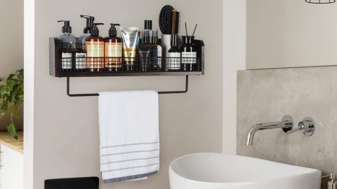 JackCubeDesign Bathroom Shelf With Towel Bar