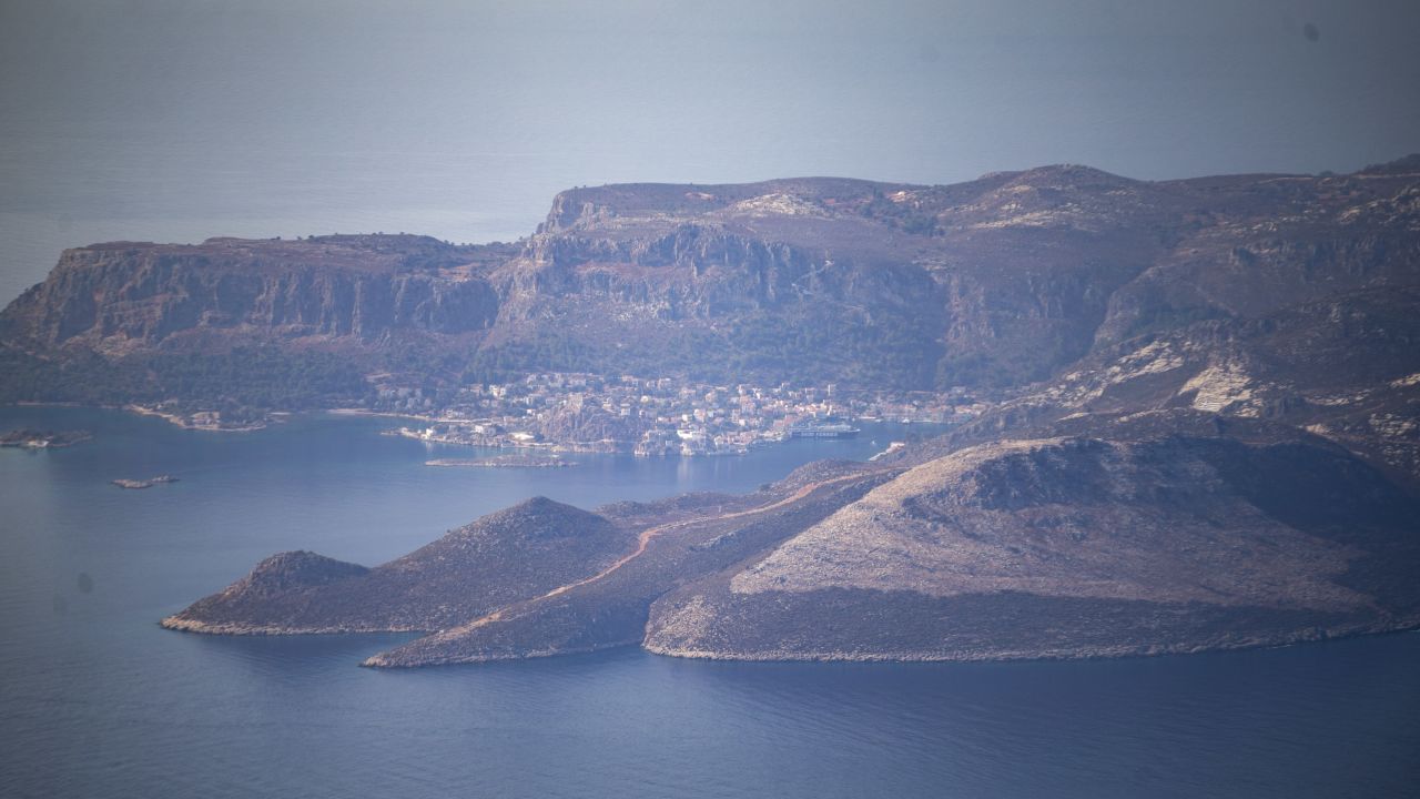 Kastellorizo seen from Turkey's Antalya province.