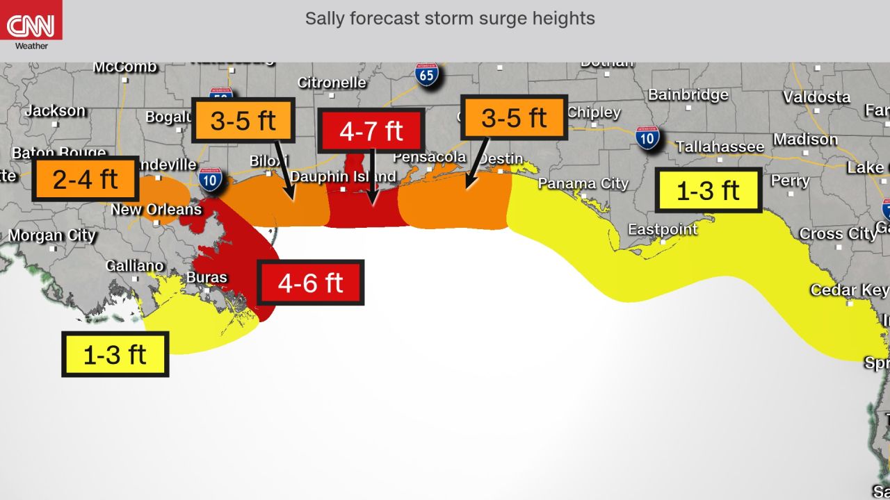 storm surge 11a tuesday sally