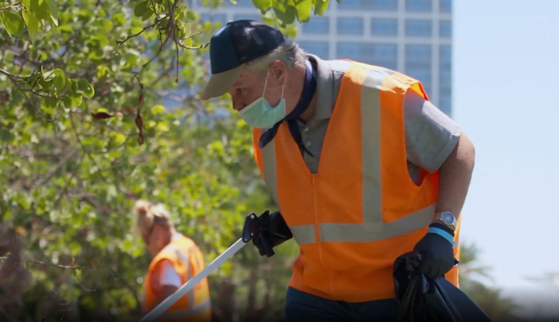 Edward Bidwell helps keep San Diego clean as a member of Wheels of Change's workforce. The organization plans to employ some 5,200 homeless people this year to clean up litter. 
