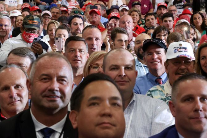 Trump supporters gather for a rally in Henderson, Nevada, on September 13. It was <a  target="_blank">Trump's first entirely indoor rally in nearly three months,</a> and thousands of people attended. The Nevada company that hosted the rally will face a <a  target="_blank">fine of $3,000</a> for violating state coronavirus guidelines banning large gatherings.