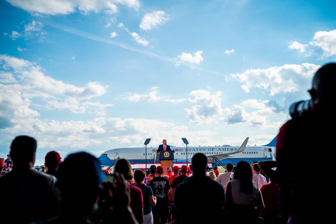 Trump <a  target="_blank">holds a rally</a> August 17 at Wittman Regional Airport in Oshkosh, Wisconsin.