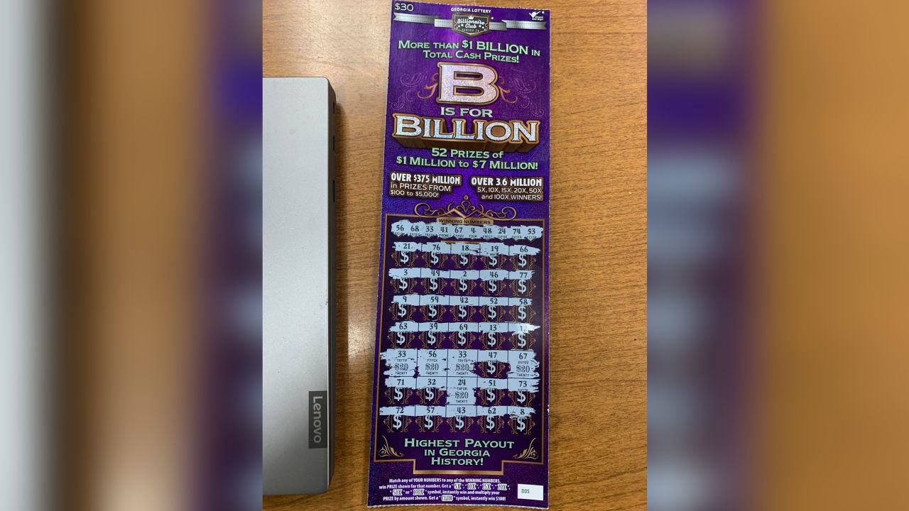 The man's scratch-off ticket is waiting for him at the county jail, a sheriff's spokesman says.