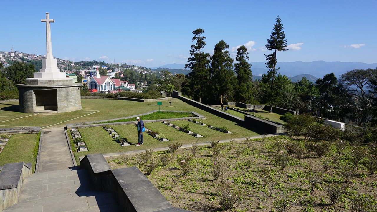 Garrison Hill, where a fierce battle raged, is home to the Kohima War Cemetery.