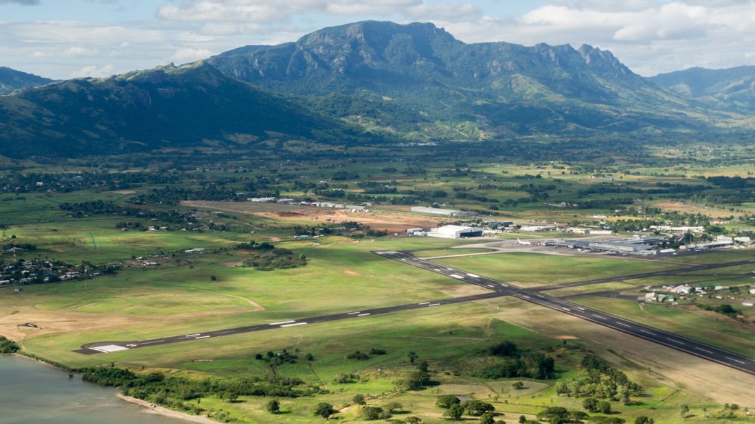 <strong>World's most scenic airports: </strong>The approach to <strong>Fiji's Nadi International Airport</strong>, with its views of tropical coastline, has been voted the 10th most beautiful in the world. 