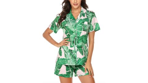 Ekouaer Short Sleeve Sleepwear