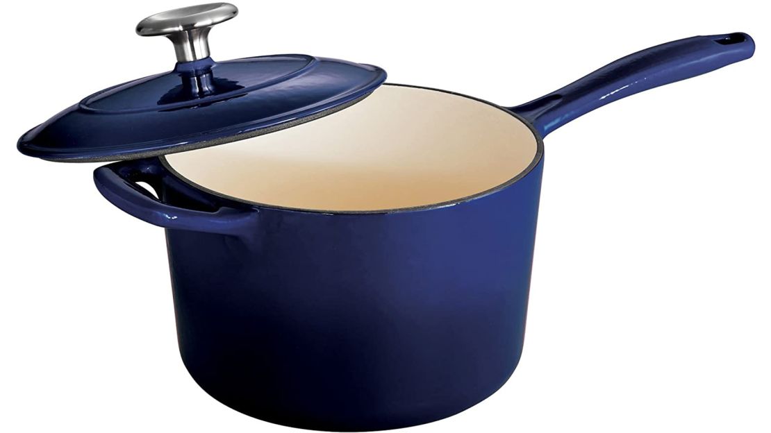 Tramontina Enameled Cast-Iron Covered Saucepan