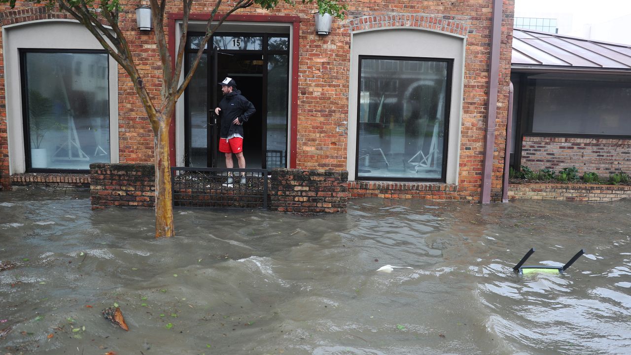 Roads in Pensacola, Florida, turned into rivers and lakes Wednesday after Sally made landfall.