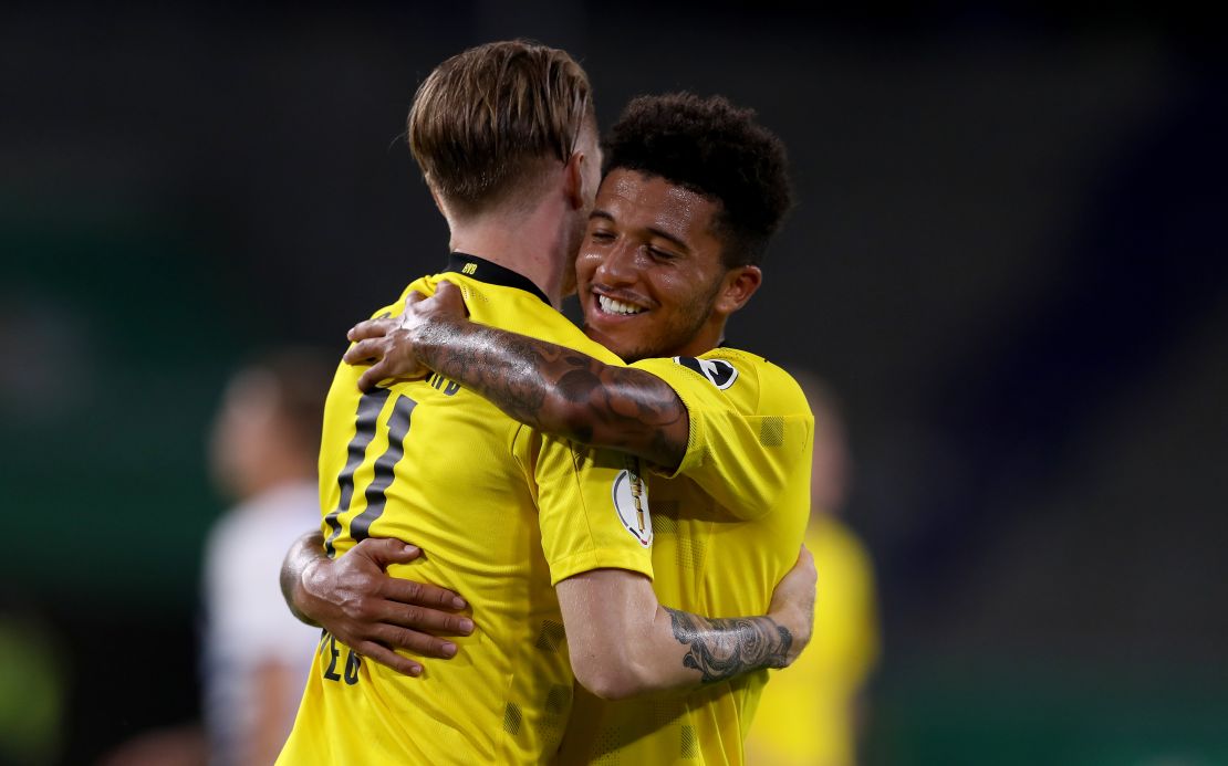 Jadon Sancho is one of the latest youngsters to appear in the first team. 