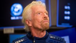 Richard Branson, founder of Virgin Group Ltd., listens during an interview following Virgin Galactic Holdings Inc.'s initial public offering (IPO) on the floor of the New York Stock Exchange (NYSE) in New York, U.S., on Monday, Oct. 28, 2019. Virgin Galactic Holdings Inc. became the first space-tourism business to go public as it began trading Monday on the New York Stock Exchange with a market value of about $1 billion. Photographer: Michael Nagle/Bloomberg via Getty Images