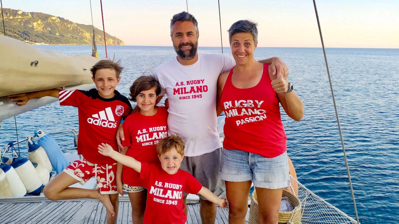 <strong>Setting sail:</strong> Stefano and Sara Barberis and their three children are planning to set sail for a year at a time when the coronavirus pandemic is curtailing many adventures. 