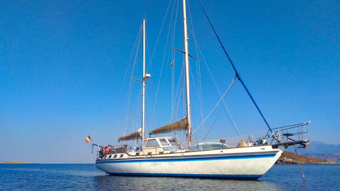 Home for the next year is a 17-meter sailboat called Shibumi.