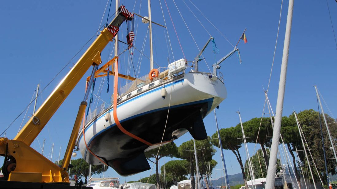 <strong>Big bottom: </strong>The family's stunning two-mast sailing boat is nicknamed "La Chiattona" -- an Italian term meaning broad-bottomed and referring to the vessel's large, flat, stable hull of the ship, ideally suited to the rolling Atlantic.