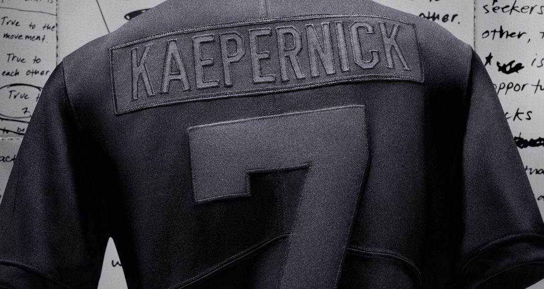 Nike's Colin Kaepernick Icon Jersey 2.0 is in all black.