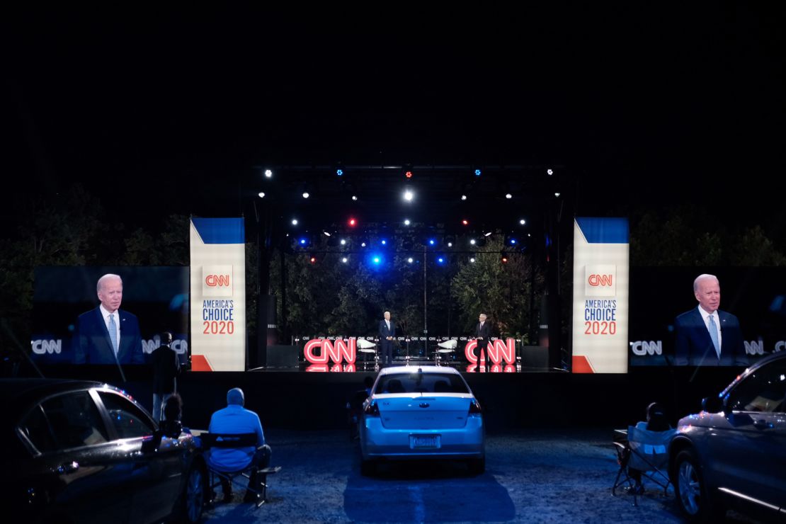 Joe Biden speaks at the CNN Presidential Town Hall in Scranton, Pennsylvania.