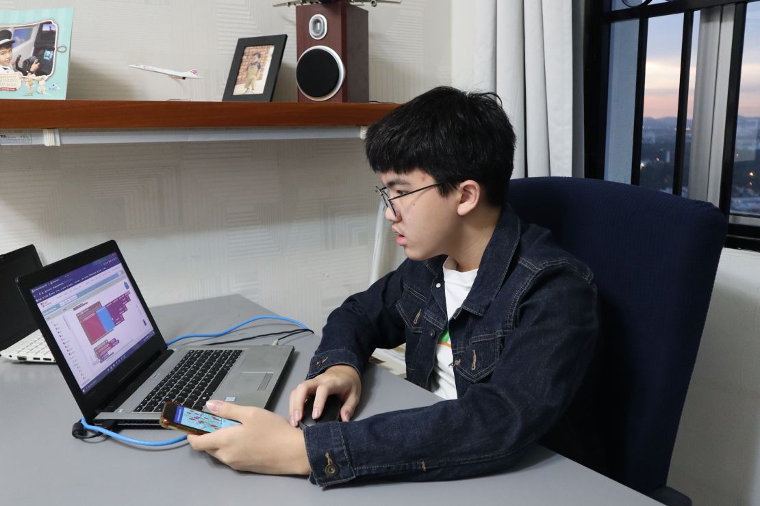 Saan Cern Yong has been coding with the MIT App Inventor for six years.