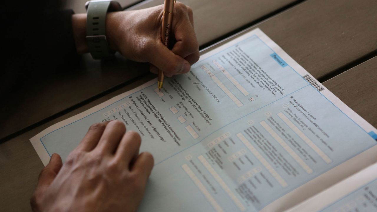 The United States Census 2020 is seen in Brooklyn, N.Y. on Sunday, April 12, 2020. (AP Photo/Julia Weeks)