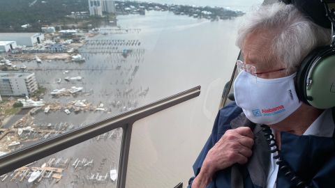 Gov. Kay Ivey visited Alabama's coastal areas that were damaged by Hurricane Sally on Friday.