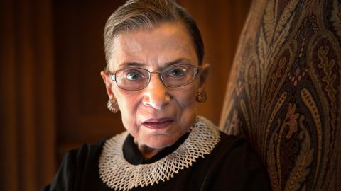 Justice Ruth Bader Ginsburg, shown in 2013, sat on the court for 27 years.