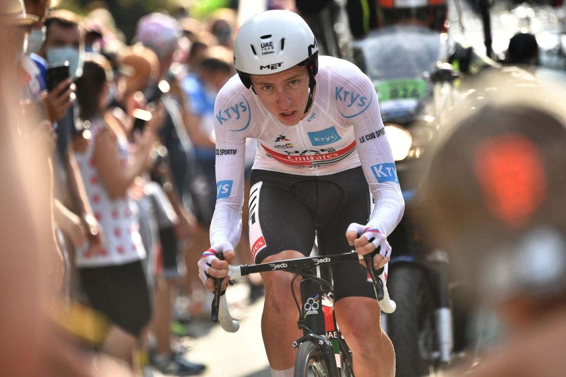 Team UAE Emirates rider Tadej Pogacar stormed up the final climb to La Planche des Belles Filles to win the 20th stage and take the lead in the Tour de France.