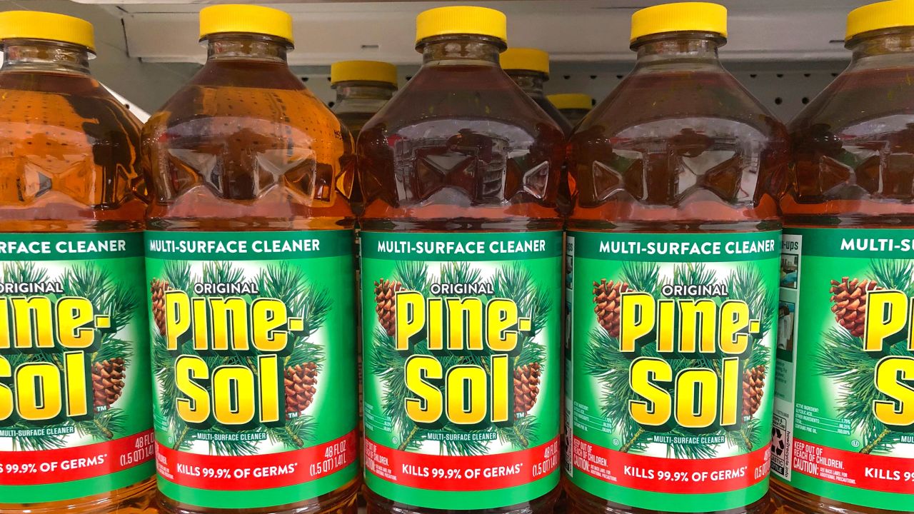 Pine-Sol original muliti-surface cleaner.