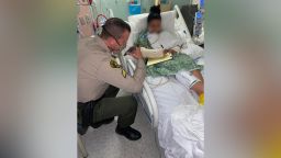 An injured Los Angeles County Sheriff's deputy speaks with President Donald Trump from her hospital bed after she and her partner were shot while sitting in their police car.