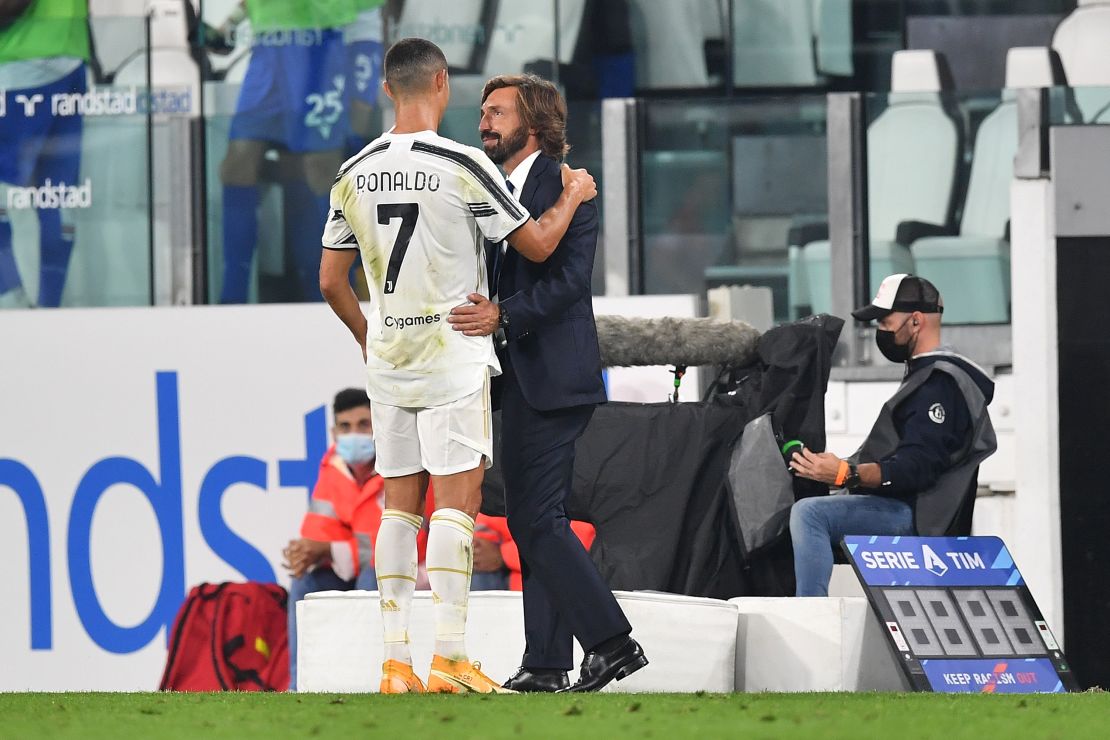 Cristiano Ronaldo helped Andrea Pirlo get off to a winning start as manager.